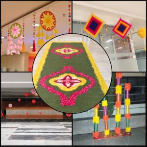 handmade pure hangings, wall decoration, rangoli and paper falls