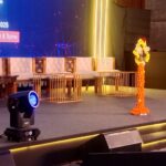 stage along with lamp