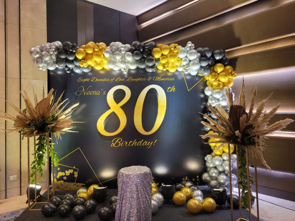 Cake cutting area backdrop